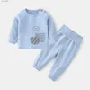 Set di abbigliamento Completo intimo autunno inverno Set di abbigliamento per bambini Set di pigiami per ragazze dei ragazzi Indumenti da notte caldi per bambini Colori Abbigliamento per bambini