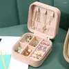 Jewelry Pouches Leather Storage Box Organizer Display Travel Portable Case Earring Watch Ring Necklace Zipper Joyeros