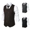 Men's Vests Vest Autumn And Winter Style Temperament Double Breasted Striped Suit British Casual