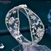 Hair Clips TOPQUEEN Wedding Taira Rhinestone Bridal Headband Accessories Bride Headpiece For Party Bridesmaid Gift HP554