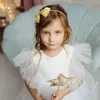 Hair Accessories 1PCS Shiny Gold Bow Headband Glitter Ribbon Bows For Toddlers Band Little Girls Kids