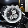 NEW High quality quartz battery men's watch limited edition luxury designer stainless steel chronograph 1884 fashion leather strap quartz wristwatch