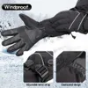 Ski Gloves Winter Warmer Electric Heated Gloves USB Hand Cycling Skiing Snowboard Gloves Thermal Rechargeable Battery Heating Ski Gloves 231113