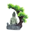 Dekorationer harts Buddhistiska statyer Fish Tank Aquarium Buddha Ornament Fishbowl Accessories Tree Decoration Pet Jellyfish Carp Turtle Shrimp 231113