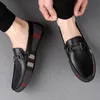 Klänningskor Herrens hösten Casual Business Formal Wear Leather Highend Men's Pedal Peas Shoes Winter 230413