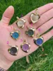 Pendant Necklaces DIY Jewelry Making Gold Color Multi-color Crystal Heart Pendants For Necklace CZ Micro Pave Fashion Charms PendantsPendant