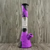 Recycler Silicone Water Bong Dab Oil Rigs Handmade Bongs Silicone Water Bubbler Pipe Tall Beaker Bongs with 10 Colors