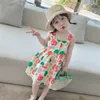 Kız Elbiseler Kızlar Elbise Bebek Yaz Suskevisi Çocuklar İçin Prenses Moda Kore tarzı Şifon Gündelik Çocuklar