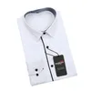 2023 FASHING MEN SHIRTS Long Sleeve Mens Dress Dress Tirts Cotton White Black Shirt Men Shirt بالإضافة إلى حجم ضئيلة FIT Homme