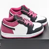 Jumpman 1 Kids Basketball Shoes Low Boy Girl Shoes Dark Mocha SboSidian Chicago Bred Outdoors Sneakers Multi-Color Size 24-35