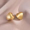 Stud Earrings European And American Fashion Simple High Quality Metal Sense Brushed Love Gift Party Women Jewelry 2023