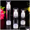 Verpakkingsflessen Groothandel 15 ml 30 ml 50 ml 80 ml 100 ml 120 ml Airless pompfles Vacuümpers Lotion Spray Containers Hervulbare Portab Dhxsm