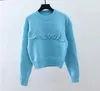 2024 automne femme pull de luxe lettre marque tricot coton tricoté rouge bleu broderie pull pull pulls célèbres vêtements pour femmes