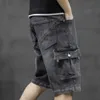 Jeans pour hommes Hommes mode Baggy Cargo Jean Shorts hommes Mult poches Boardshorts Shorts Denim salopette culottes lâches Shorts Jeans pour hommes W0413