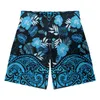 Shorts masculinos polinésio tribal fijian totem tatuagem fiji imprime verão de alta qualidade casual praia marca basquete