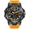 SMAEL montres pour hommes nouveau 1545D marque hommes LED montre à Quartz numérique étanche tout noir Sport homme horloge Relogio Masculino