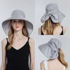 Ball Caps Damenmode Pferdeschwanz Bucket Hats mit Nackenklappe Sommer UV-Schutz Sonnenhut für weibliche Outdoor-Strandkappen mit breiter Krempe 230413