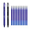 Bollpoint Penns Push -Button Erasable Gel Pen 05mm stor kapacitet påfyllning Byt ut stavar tvättbara handtagsskolekontorstillbehör Stationery 231113