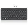 Office Keyboard Small Retro round Parts Thin and Portable Universal USB Wired Keyboard