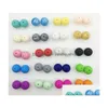 Andra 20 mm runda pärlor Sile Tandring Form Loose Baby Safe Chewing Necklace Nursing259x Drop Leverans smycken Dhakr