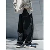 Mäns jeans Hanlu 2022 Autumn Winter Trend Loose Overdimensionerade denim Pants Japanese Style Streetwear Baggy Jeans For Men Y2K Clothes W0413