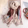 Parei 180 * 90 cm Classic Summer Beach Stampe Sciarpe di seta Scialle femminile Foulard da donna Copricostumi Avvolgere Bandana Silenziatore Chiffon Hijab lady 231113