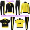 Mann 23 24 Borussia Erwachsene Trainingsanzug Jacke Fußball Sets Lange Reißverschluss Dortmund Trainingsanzug Fußball Set Survêtement 2023 2024 Männer Trainingsanzüge 20 20 s