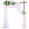 Decoração de festas Arco de casamento Drapes de cenário de cortina decorações de palco de chiffon Taber Drapery Runner para festas de férias