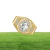 YHAMNI Модное желтое золотоБелое золотоЦветное кольцо Роскошное золотое наполнение 2 карата SONA CZ Diamond Мужские обручальные кольца MJZ0309695873