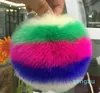 Boules de fausse fourrure de taille colorée, accessoires pour la décoration, boules de pompons artificiels par ensemble, livraison express gratuite, offre spéciale