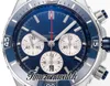 BLSF 44 mm Chronomat B01 AB0136161 Automático A7750 Reloj para hombre Cronógrafo Marcadores de barra azul Esfera Pulsera de acero inoxidable Relojes Timezonewatch TWBR C150A