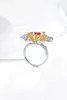 Кластерные кольца Fiy Natural 0,490CT Red Ruby Ring Ring Diamonds Jewelry Anniversary Женщины для женских прекрасных подарков на День святого Валентина