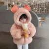 Jackets 2023 Cute Toddler Clothing Plush Warm Winter Children Coat For Little Girls Outerwear Baby Girl Clothes Kids Imitation Fur