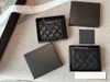10Aバッグ女性の財布ファッションキャビアレザー大容量カードバッグハイエンドメタルロゴダイヤモンドチェッカーラグジュアリーデザイナーウォレット付き箱