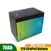 Batterie Lifepo4 12.8v 12V 70ah, avec BMS lampe de poche LED, port USB 5v, pour moteur, lampe solaire, voiture de Golf, UPS