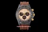 DIW Factory Mens Watch Best Version Chronograph 40mm Cosmograph DiW Carbon Fiber Bezel Watches Sapphire CAL 4130 Movement Mechanical Automatic Mens Wristwatche