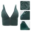 Yoga Outfit 270C Mulheres Front Fechamento Esporte Sutiã Almofadas Removíveis Wirefree Racerback Workout Bras com Zipper para Ginásio Fitness