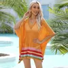 Kvinnors badkläder Kvinnors sommarbikini täcker blommig spets ihålig virkning stickad baddräkt semester strandkläder strandklänning toppar