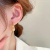 Hoop Earrings Fashion Gold Color Hollow Out For Women Modern Lady's Ear Accessories Daily Wear Chic Jewelry E1253