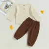 Ensembles de vêtements automne enfants garçons filles vêtements de sport ensembles solide coton à manches longues gros pantalons tenues