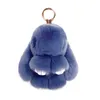 Keychains Bedanyards fofos naturais de coelho pom coelho cadeia key women rabbits Keychain on Bag Car Carrinha de boneca Jóias Toys Friends Gift 230413