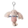 Keychains F19D Leuke overalls sleutelhanger Korea Backpack Bag Decoratie Mooie telefoonketen Sweet Charm Jewelry cadeau