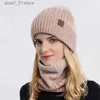 Cappelli Sciarpe Set Nuovi Berretti Invernali per Donna Uomo Earfls Cappello Berretti a Maglia C Con Sciarpa Set Fodera in Pelliccia Casual Addensare Cappelli Caldi BonnetL231113