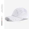 Ball Caps Glitter Ponytail Mesh Hat Men Women Baseball C Adjustable Female Sequins Shine Sport Dancing Summer Sun Bun Cs Outdoor Hats