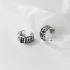 Backs Oorbellen Trendy Zilver Kleur Stud Clip Poker Card Punk Groen Zwart Voor Vrouwen Meisje Gift Mode-sieraden Dropship Groothandel