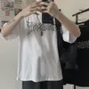 T-shirty męskie harajuku mężczyzn T-shirt anime got punkowy druk czarne ubrania w stylu koreańsko-szkiełko TEE TEE Vintage Y2K koszula męskie topy 230412