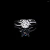 Bagues de cluster Know Love 0.5CT Engagement Mariage Femmes Lab Diamond Ring Party Brillant Simplicité Élégant Tempérament Bijoux IGI