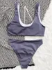 Costumi da bagno da donna 2023 Set bikini avvolto da donna Costume da bagno imbottito push-up femminile 2 pezzi Abito da bagno micro perizoma a triangolo solido