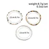 3pcs/set boho 다채로운 씨앗 구슬 여성을위한 발목 anklets 수제 탄성 여름 해변 맨발 팔찌 발 보석