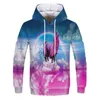 Hoodies masculinos gráfico streetwear tem um chapéu oversized ventilar sem zíper impressão 3d animal internet celebridade macaco